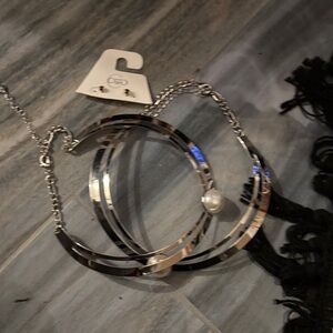 Ovi Silver Necklace with Pearl Details bundle